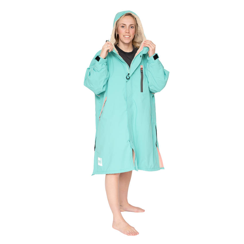 Women's Long Sleeve Pro Change Robe EVO - Icebergs Aqua