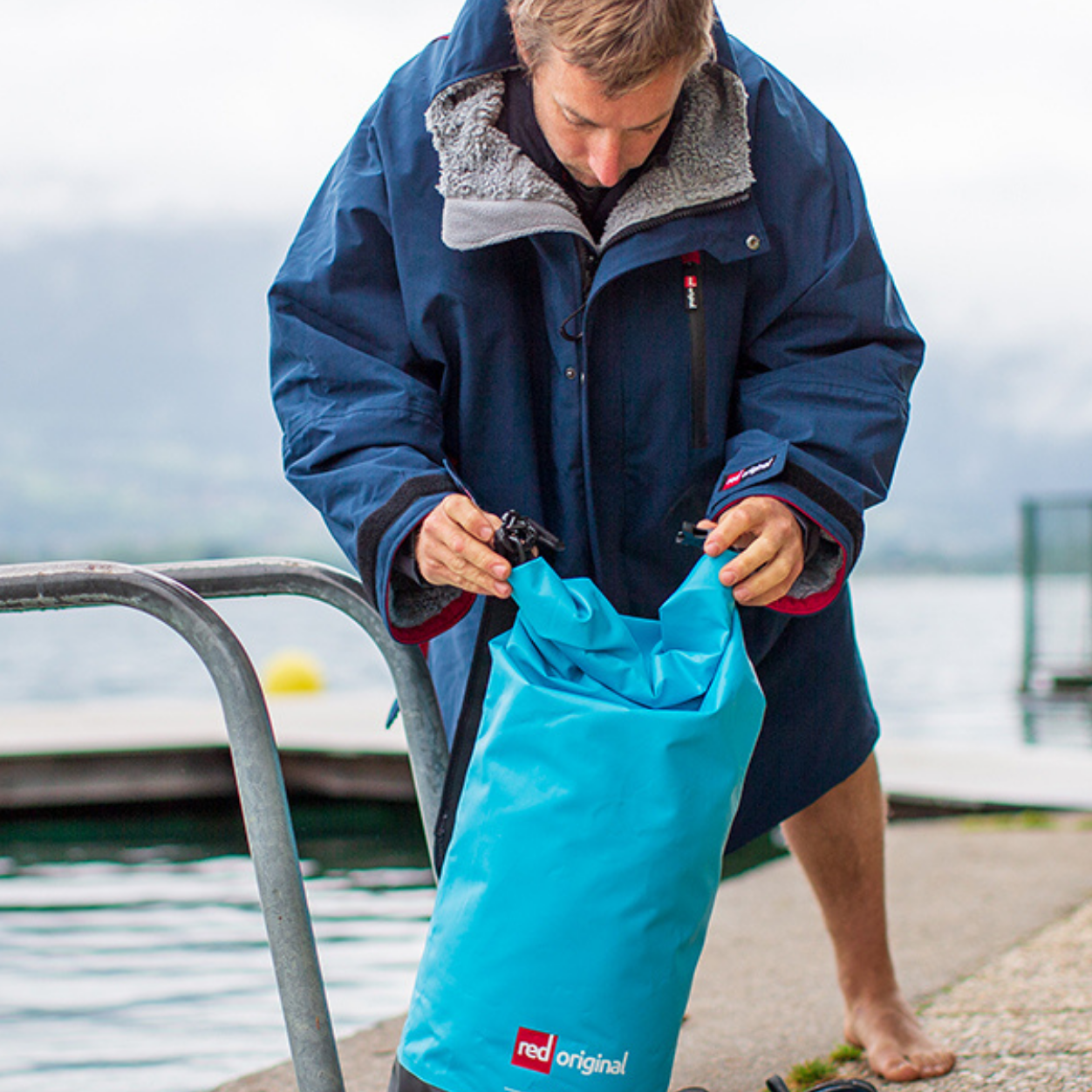 Waterproof Roll Top Dry Bag Aqua Blue