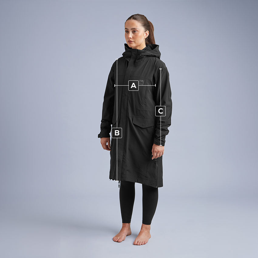Women's Pursuit Waterproof Lightweight Changing Robe Jacket-Ocean