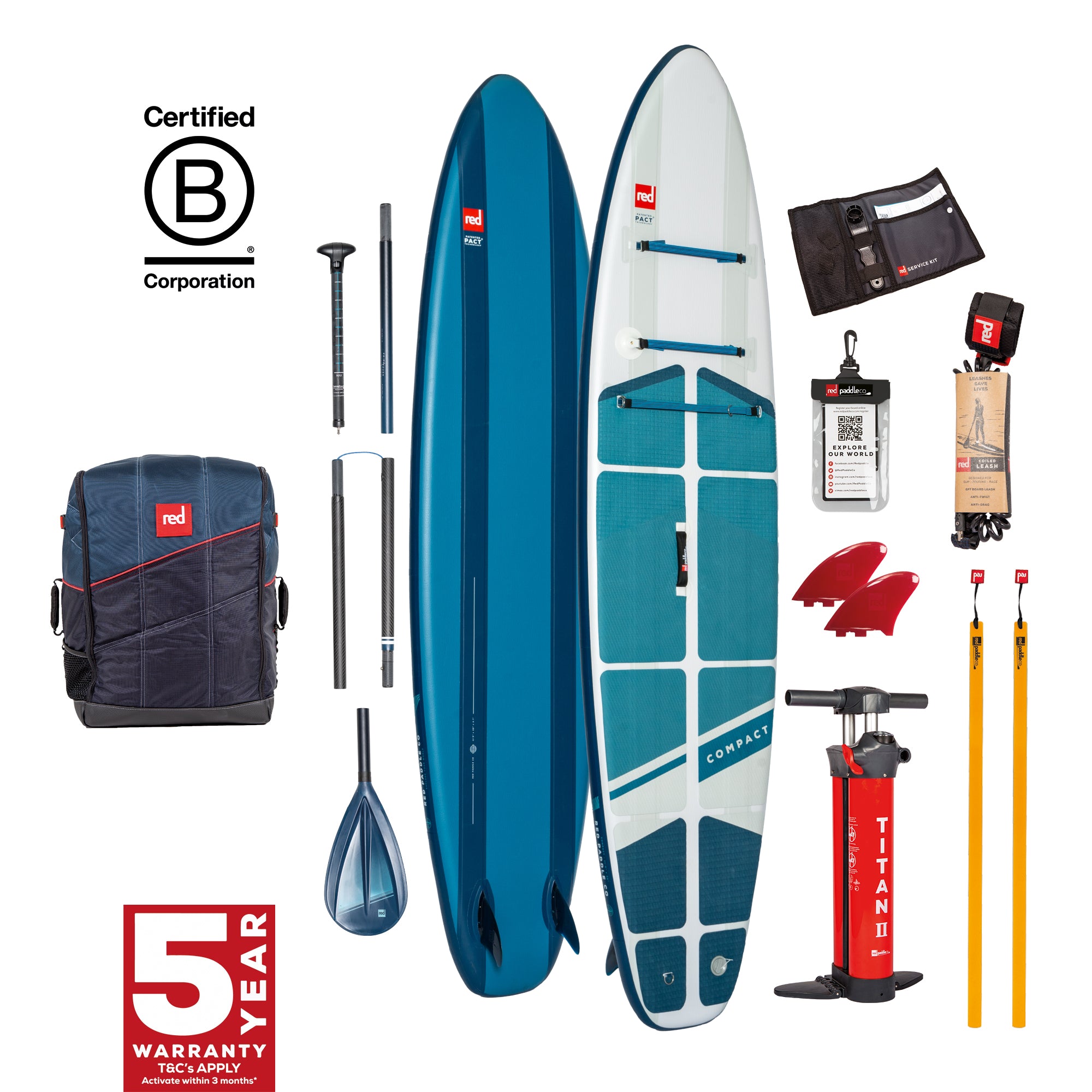 11'0" Compact MSL 1000 Inflatable Stand Up Paddle Board Package